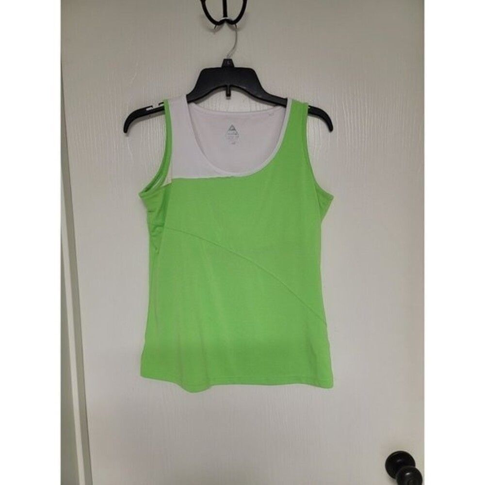 ~ womens green and white bolle tank top - size M